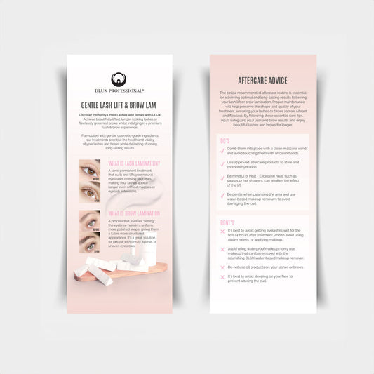 DLUX Lash Lift & Brow Lamination DL Brochure - 50 Pack 1