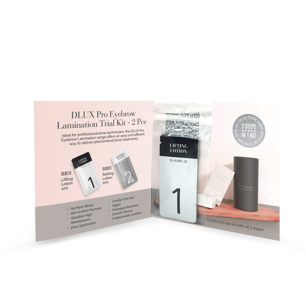 Eyebrow Lamination Trial Kit Lotion Step 1, 2 & 3 - 1 Sachet each