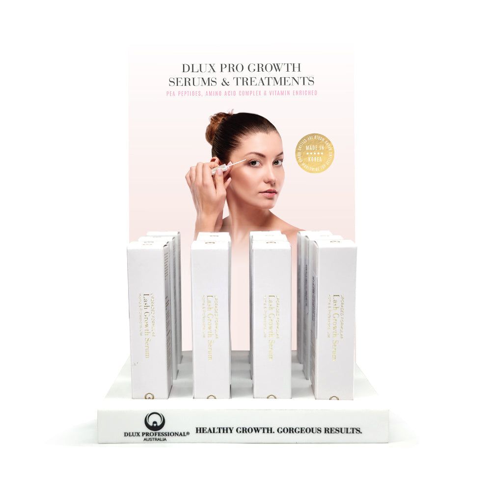 Acrylic Display Stand with Growth Serums - 12 Pieces