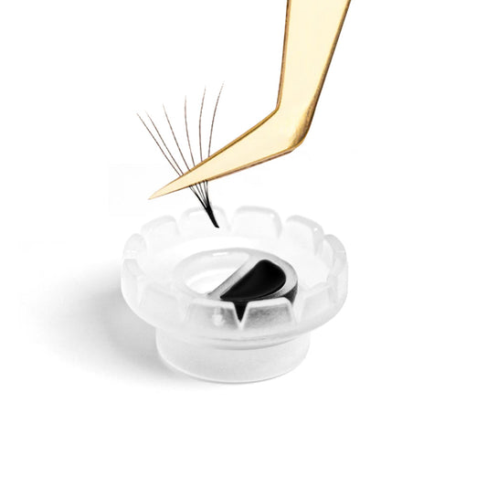 Eyelash Extension Adhesive Flower Blooming Cup Clear - 16mm Diameter - 100 Pieces