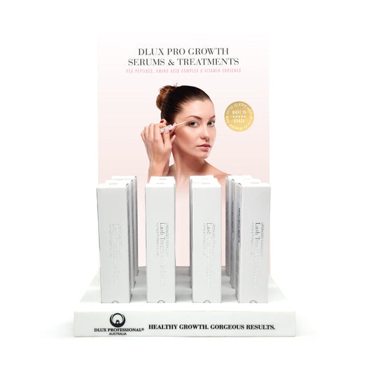 Acrylic Display Stand with Treatment Serums - 12 Pieces